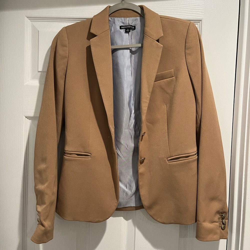 J Crew tan blazer size 2